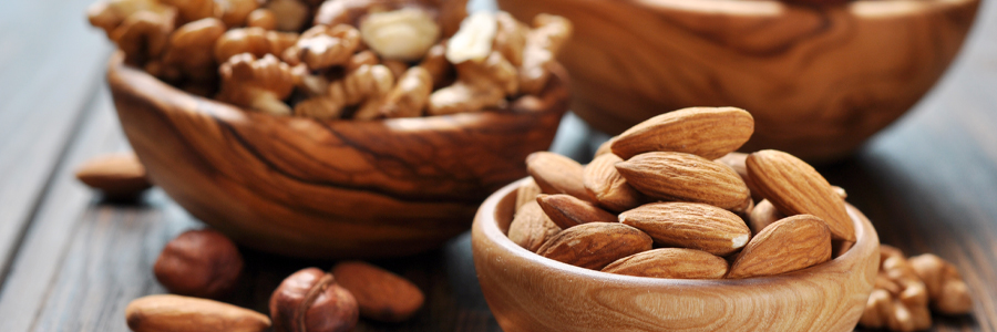 Nuts almonds walnuts for skin brightening