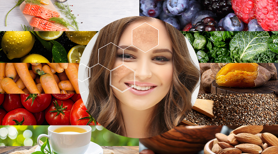 Skin whitening foods
